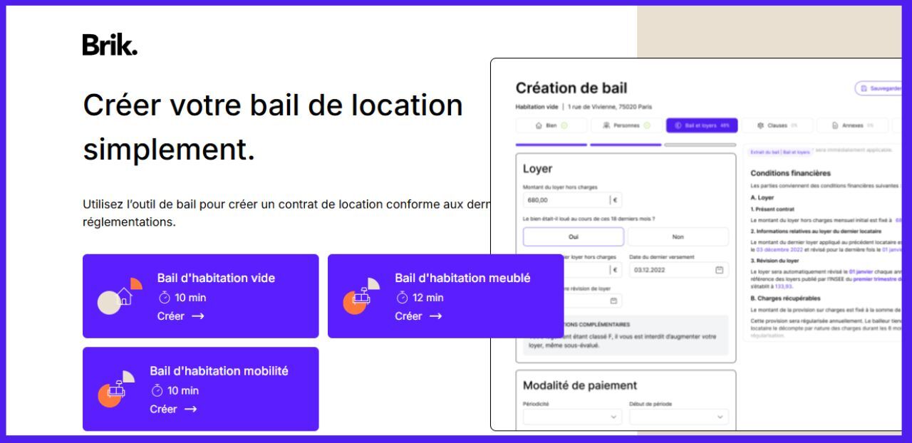 Outil - Création Bail